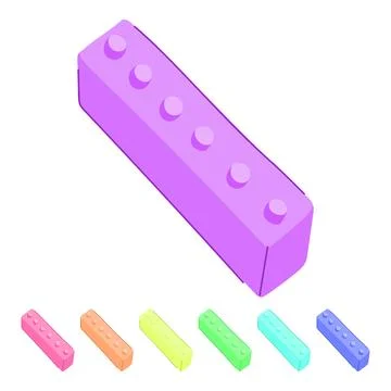 Colorful building blocks vector cartoon graphic Ilustración de archivo