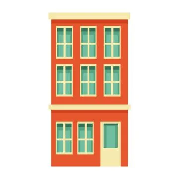 Colorful building icon Ilustración de archivo