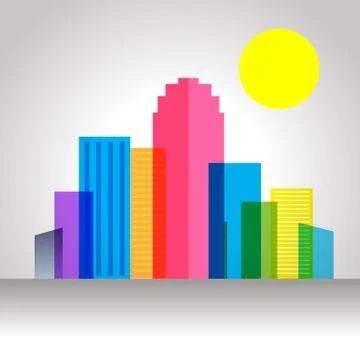 Colorful building Stock-Illustration