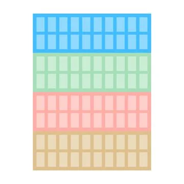 Colorful building Ilustración de archivo