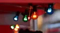 Colorful Bulb Lamps Illuminating Artificial Light Diversity Festival Gay Parade HD Footage