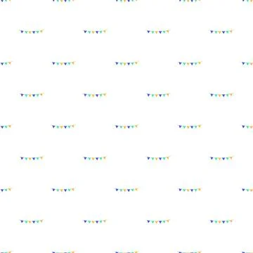 Colorful bunting flags creating seamless celebration pattern Stock Illustration