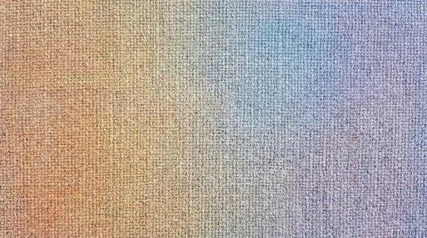 Colorful burlap fabric texture with soft rainbow gradient transitions acros.. Illustrazione stock