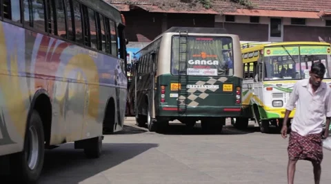 Colorful Buses in india! Stock Footage 67614692