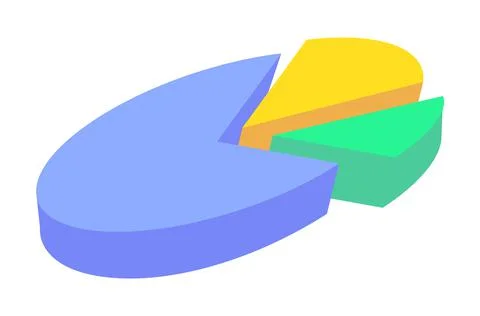 Colorful business pie chart for documents, business reports and financial data Illustrazione stock