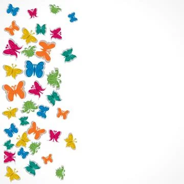 Colorful butterfly background vector Stock Illustration
