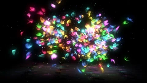 Colorful Butterfly Flight Graphic Loop in 4k Stock Footage 275865747