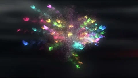 Colorful Butterfly Flight Graphic Loop in 4k Stock Footage 275865797