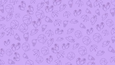 Colorful butterfly pattern seamless background with pastel lavender hues Vídeo Stock 330830447
