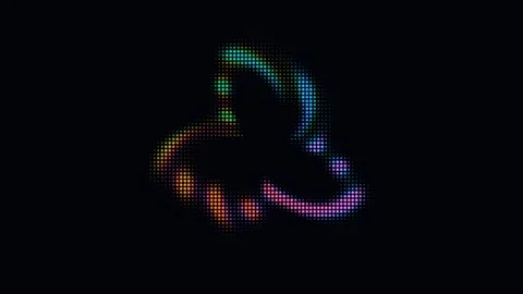 Colorful butterfly shape on black background with vivid patterns Stock Footage 337233907
