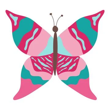 Colorful butterfly vector Stock Illustration