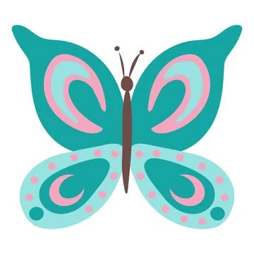 Colorful butterfly vector Stock Illustration