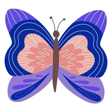 Colorful butterfly vector Stock Illustration