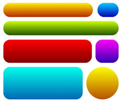 Colorful button, banner background set. Vector illustration. Ilustración de archivo