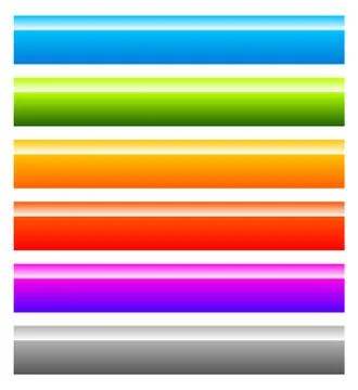 Colorful button, banner shape set Ilustración de archivo