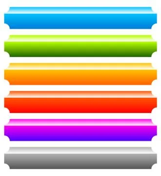 Colorful button, banner shape set Ilustración de archivo