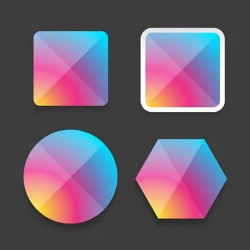 Colorful button vector Stock Illustration