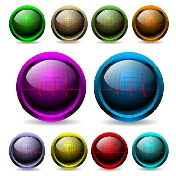 Colorful buttons Stock Illustration