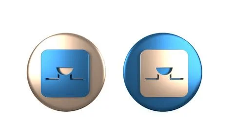Colorful Buzzer in electronic circuit icon isolated on white background. Ci.. Illustrazione stock