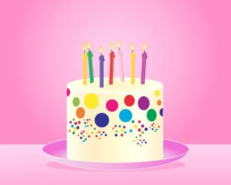 Colorful cake Stock Illustration