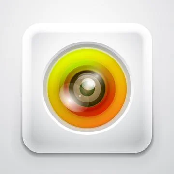 Colorful camera app icon 스톡 일러스트