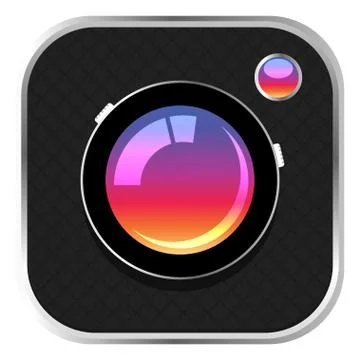 Colorful Camera Icon Stock Illustration