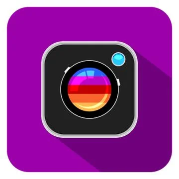 Colorful Camera Icon Stock Illustration