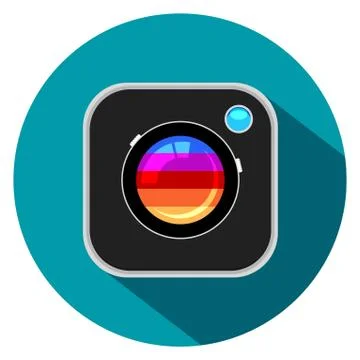 Colorful Camera Icon Stock Illustration