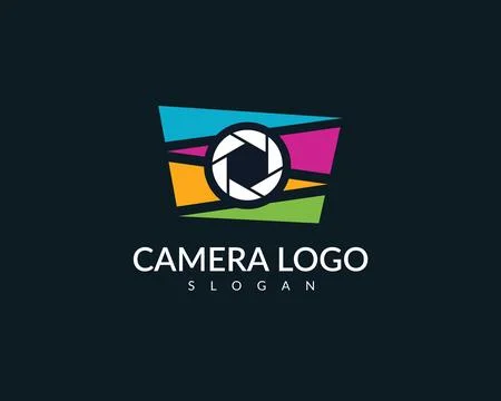 Colorful Camera Lens Logo vector and editable	 Illustrazione stock