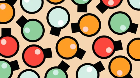 Colorful Camera Lens Pattern Background with Photography Theme for Creative Stock Footage 340586902