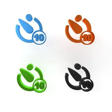 Colorful Camera timer icon isolated on white background. Photo exposure. St.. Stock Illustration