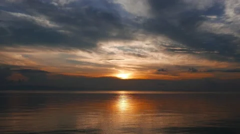 Colorful Camotes Sunset Stock Footage 55021289
