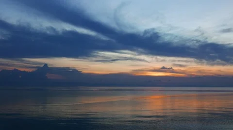 Colorful Camotes Sunset Stock Footage 55280374