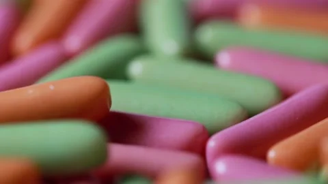 Colorful candy close-up with rotation Stock-Footage 148332589