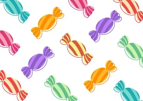 Colorful candy pattern Illustrazione stock