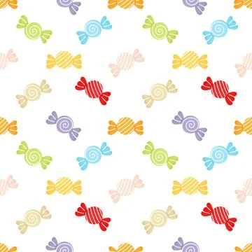 Colorful candy seamless pattern Stock Illustration