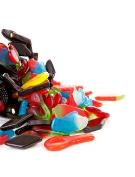 Colorful candy sweets Stock Photos