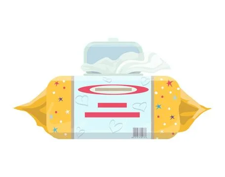 Colorful candy wrapper with festive design, stars and hearts pattern. Open sweet Иллюстрация