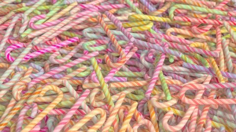 Colorful Candycane Mess Stock Illustration