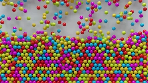 Colorful Candy's Falling Down Stock Footage 123077562