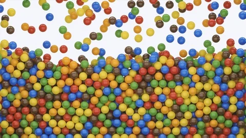 Colorful Candy's Falling Down Stock-Footage 123163237