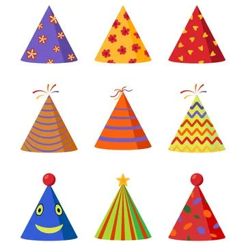 Colorful Caps set Stock Illustration