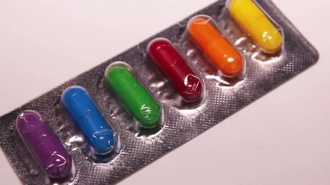 Colorful Capsules Stock Footage 88348245