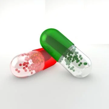 Colorful capsules set Stock Illustration