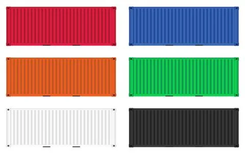 Colorful cargo container vector Stock Illustration
