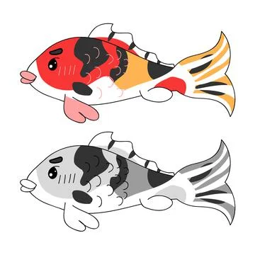 Colorful Carp Stock Illustration