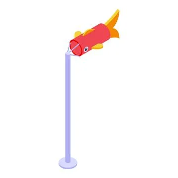Colorful carp streamer blowing in the wind Stock Illustration