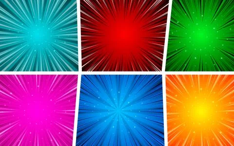 Colorful cartoon comic page background. Vector illustration. Stock Illustration