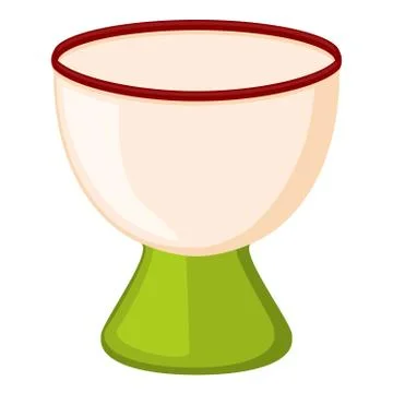 Colorful cartoon empty egg cup Illustrazione stock