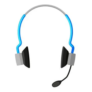 Colorful cartoon wireless headset Stock Illustration